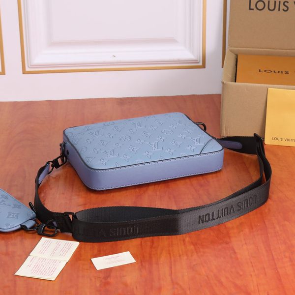 ルイヴィトン モノグラム シャドウ デュオメッセンジャー lv301397 ブルー N品 ルイヴィトン メンズ ショルダーバッグ 人気 - 画像 (6)