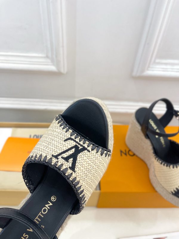 ルイヴィトン 靴 LV サンダル＆エスパドリーユ 2025 新作 レディース靴 lv303397 ブラック N品 夏 サンダル レディース 歩きやすい - 画像 (5)