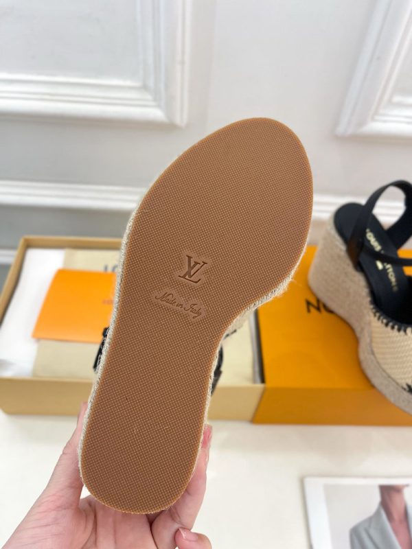 ルイヴィトン 靴 LV サンダル＆エスパドリーユ 2025 新作 レディース靴 lv303397 ブラック N品 夏 サンダル レディース 歩きやすい - 画像 (2)