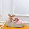 ルイヴィトン 靴 LV サンダル＆エスパドリーユ 2025 新作 レディース靴 lv303398 ピンク N品 夏 サンダル レディース 歩きやすい - 画像 (9)