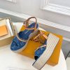 ルイヴィトン 靴 LV サンダル＆エスパドリーユ 2025 新作 レディース靴 lv303399 ブルー N品 夏 サンダル レディース 歩きやすい - 画像 (6)