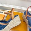 ルイヴィトン 靴 LV サンダル＆エスパドリーユ 2025 新作 レディース靴 lv303399 ブルー N品 夏 サンダル レディース 歩きやすい - 画像 (3)