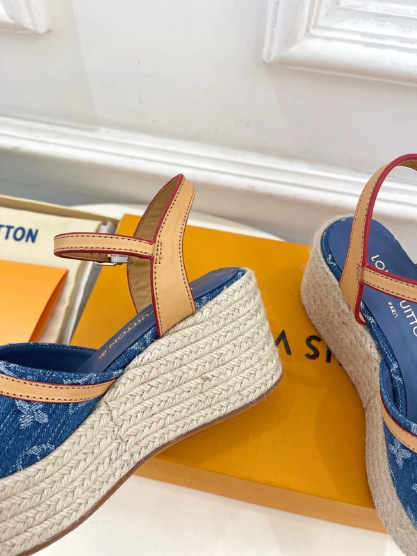 ルイヴィトン 靴 LV サンダル＆エスパドリーユ 2025 新作 レディース靴 lv303399 ブルー N品 夏 サンダル レディース 歩きやすい - 画像 (3)