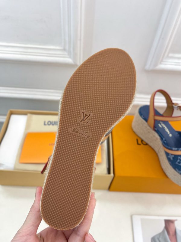 ルイヴィトン 靴 LV サンダル＆エスパドリーユ 2025 新作 レディース靴 lv303399 ブルー N品 夏 サンダル レディース 歩きやすい - 画像 (2)