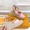 ルイヴィトン 靴 LV サンダル＆エスパドリーユ 2025 新作 レディース靴 lv303401 ピンク N品 レディース サンダルトレンド 2025 - 画像 (7)