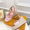 ルイヴィトン 靴 LV サンダル＆エスパドリーユ 2025 新作 レディース靴 lv303401 ピンク N品 レディース サンダルトレンド 2025 - 画像 (6)