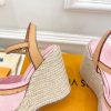 ルイヴィトン 靴 LV サンダル＆エスパドリーユ 2025 新作 レディース靴 lv303401 ピンク N品 レディース サンダルトレンド 2025 - 画像 (3)