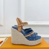 ルイヴィトン 靴 LV サンダル＆エスパドリーユ 2025 新作 レディース靴 lv303402 ブルー N品 レディース サンダルトレンド 2025 - 画像 (9)