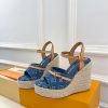 ルイヴィトン 靴 LV サンダル＆エスパドリーユ 2025 新作 レディース靴 lv303402 ブルー N品 レディース サンダルトレンド 2025 - 画像 (8)