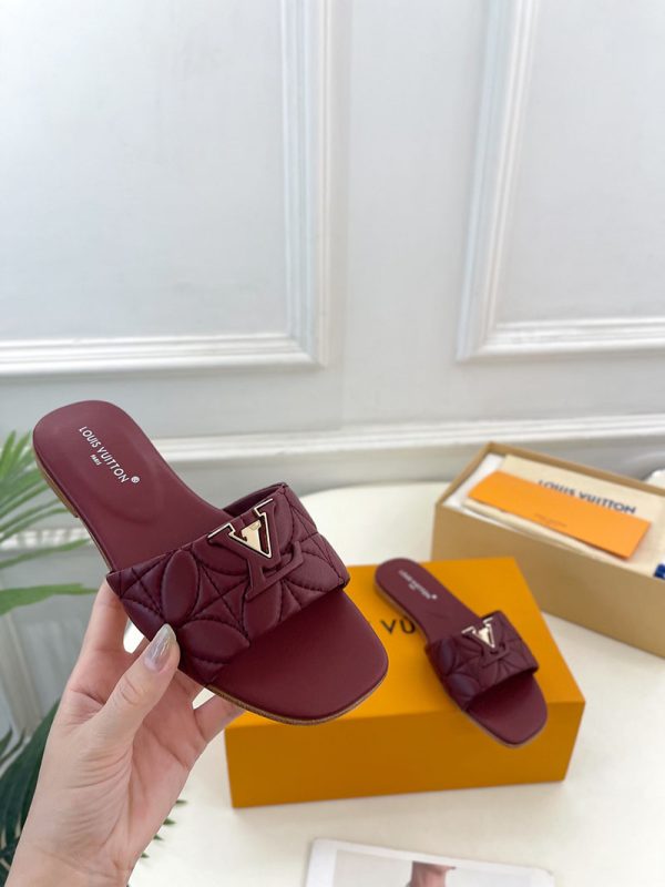 ルイヴィトン 靴 LV マレ ミュール 2025新作 ワインレッド lv303407 N品 ルイヴィトン サンダル レディース 新作 - 画像 (6)