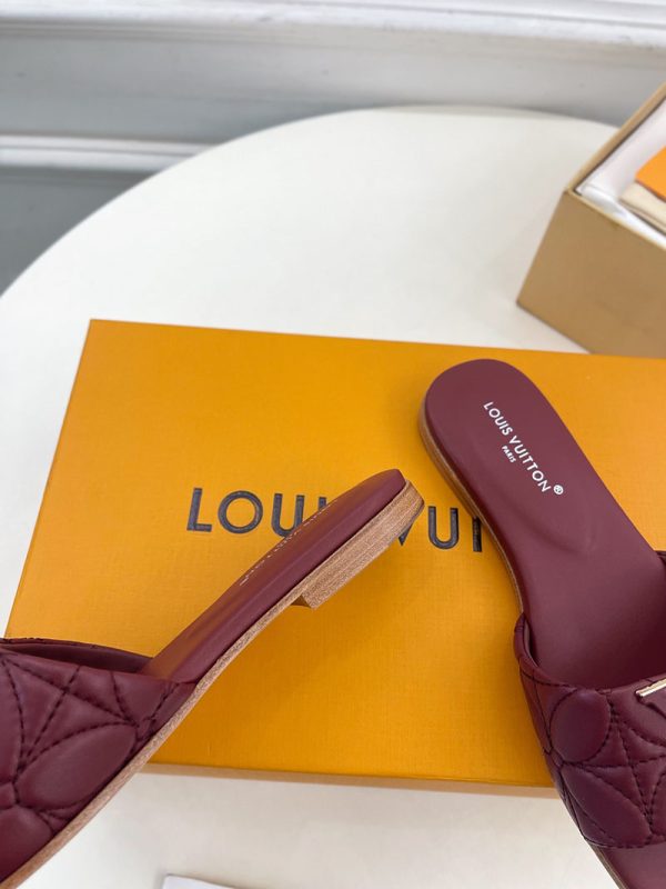 ルイヴィトン 靴 LV マレ ミュール 2025新作 ワインレッド lv303407 N品 ルイヴィトン サンダル レディース 新作 - 画像 (4)