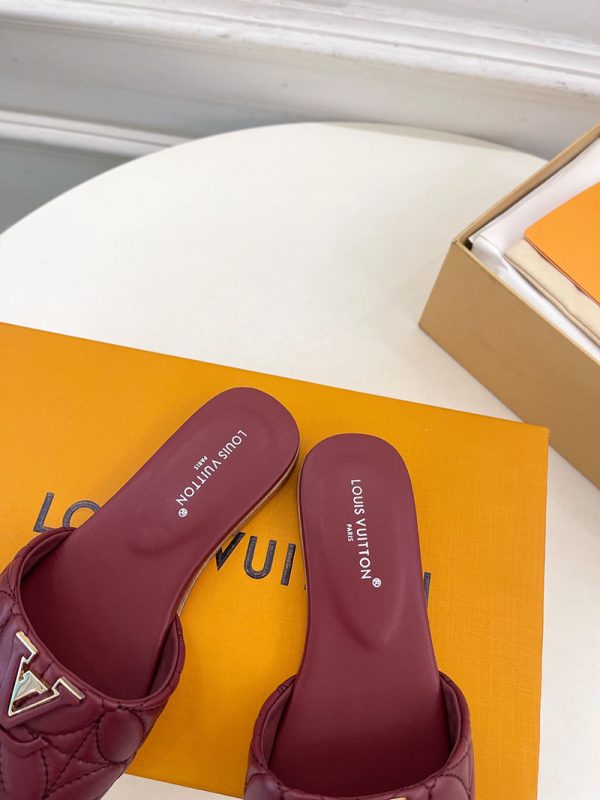 ルイヴィトン 靴 LV マレ ミュール 2025新作 ワインレッド lv303407 N品 ルイヴィトン サンダル レディース 新作 - 画像 (3)