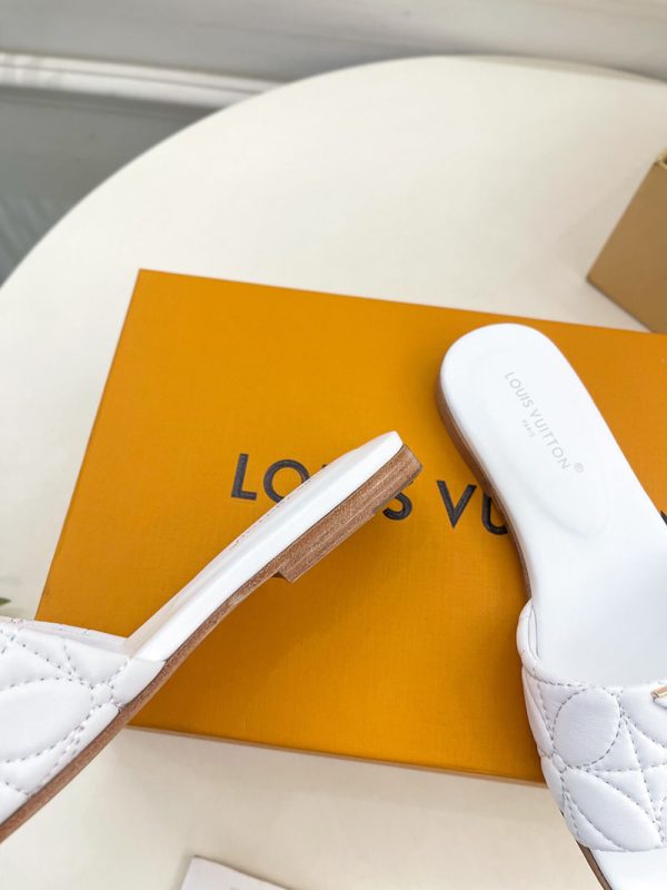 ルイヴィトン 靴 LV マレ ミュール 2025新作 ホワイト lv303410 N品 ヴィトン ミュール レディース - 画像 (3)