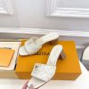 ルイヴィトン 靴 LV マレ ミュール 2025新作 ヒール5cm ホワイト lv303414 N品 ヴィトン ミュール レディース - 画像 (8)