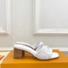 ルイヴィトン 靴 LV マレ ミュール 2025新作 ヒール5cm レディース 1ADCVS ホワイト - 画像 (9)