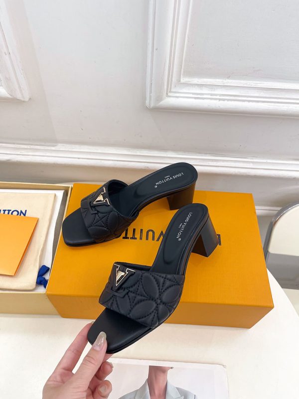 ルイヴィトン 靴 LV マレ ミュール 2025新作 ヒール5cm レディース 1ADCUW ノワール - 画像 (7)