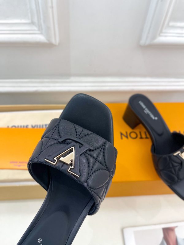 ルイヴィトン 靴 LV マレ ミュール 2025新作 ヒール5cm レディース 1ADCUW ノワール - 画像 (5)