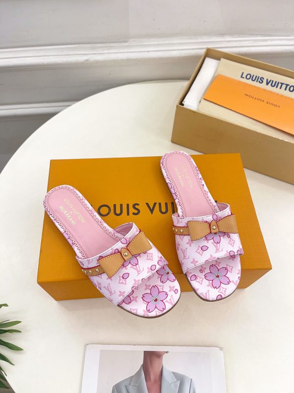 ルイヴィトン 靴 ルイヴィトン 村上隆 2025 ミュール サンダル フラット ピンク lv303417 ルイヴィトン 村上隆 第3章 - 画像 (9)