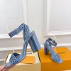 ルイヴィトン 靴 LV シルエットサンダル メッシュレザーストラップ スカイブルー lv303422 ルイヴィトン サンダル 新作 2025 - 画像 (5)