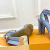 ルイヴィトン 靴 LV シルエットサンダル メッシュレザーストラップ スカイブルー lv303422 ルイヴィトン サンダル 新作 2025 - 画像 (2)
