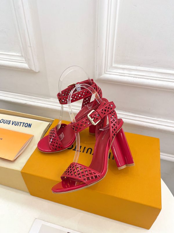 ルイヴィトン 靴 LV シルエットサンダル メッシュレザーストラップ レッド lv303424 ルイヴィトン サンダル 新作 2025 - 画像 (5)