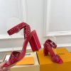 ルイヴィトン 靴 LV シルエットサンダル メッシュレザーストラップ レッド lv303424 ルイヴィトン サンダル 新作 2025 - 画像 (4)