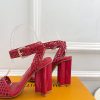 ルイヴィトン 靴 LV シルエットサンダル メッシュレザーストラップ レッド lv303424 ルイヴィトン サンダル 新作 2025 - 画像 (3)