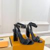 ルイヴィトン 靴 LV シルエットサンダル メッシュレザーストラップ ブラック lv303426 ヴィトン ミュール レディース - 画像 (9)