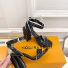 ルイヴィトン 靴 LV シルエットサンダル メッシュレザーストラップ ブラック lv303426 ヴィトン ミュール レディース - 画像 (7)
