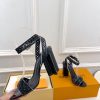 ルイヴィトン 靴 LV シルエットサンダル メッシュレザーストラップ ブラック lv303426 ヴィトン ミュール レディース - 画像 (6)