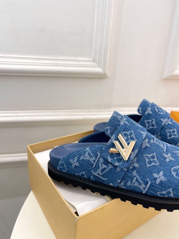 ルイヴィトン 靴 LV コージー ミュール COSY COMFORT ブルーデニム lv303428 N品 ヴィトン ミュール レディース - 画像 (4)