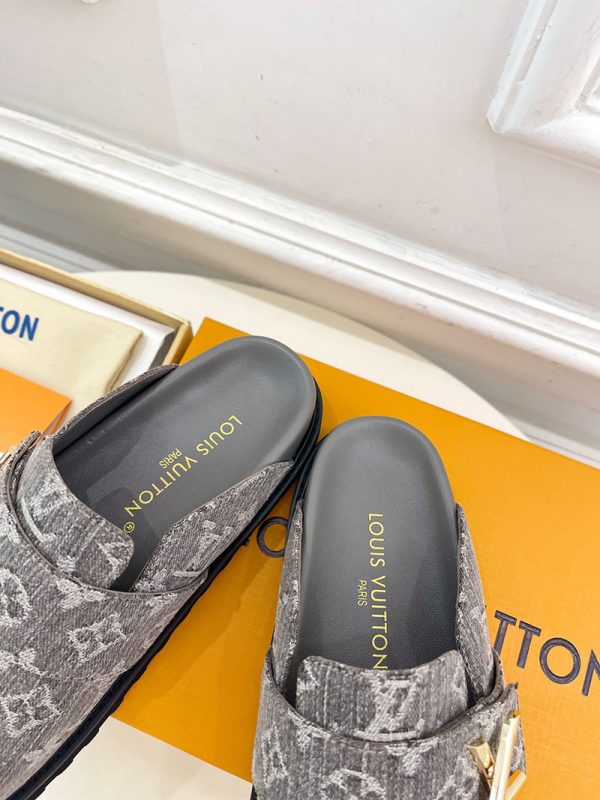 ルイヴィトン 靴 LV コージー ミュール COSY COMFORT グレー lv303429 N品 ヴィトン ミュール レディース - 画像 (4)