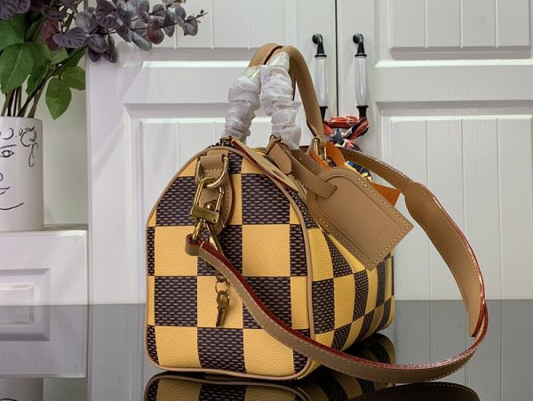 LOUIS VUITTON ダミエポップ スピーディバンドリエール 25 イエロー N40584 ダミエポップキャンバス 超N品 - 画像 (9)