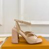 ルイヴィトン 靴 LV スイングサンダル レディース ベージュ 1AGUR6 N品 サンダル ヒール 可愛い - 画像 (9)