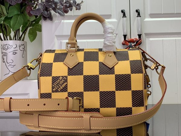 LOUIS VUITTON ダミエポップ スピーディバンドリエール 25 イエロー N40584 ダミエポップキャンバス 超N品 - 画像 (8)