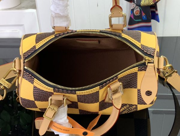 LOUIS VUITTON ダミエポップ スピーディバンドリエール 25 イエロー N40584 ダミエポップキャンバス 超N品 - 画像 (3)