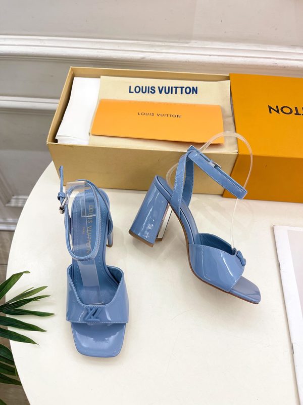 ルイヴィトン 靴 LV スイングサンダル レディース スカイブルー lv303437 N品 サンダル ヒール 可愛い - 画像 (6)