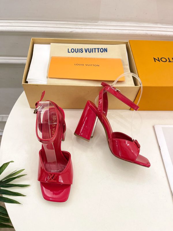 ルイヴィトン 靴 LV スイングサンダル レディース レッド lv303438 N品 サンダル ヒール 可愛い - 画像 (6)