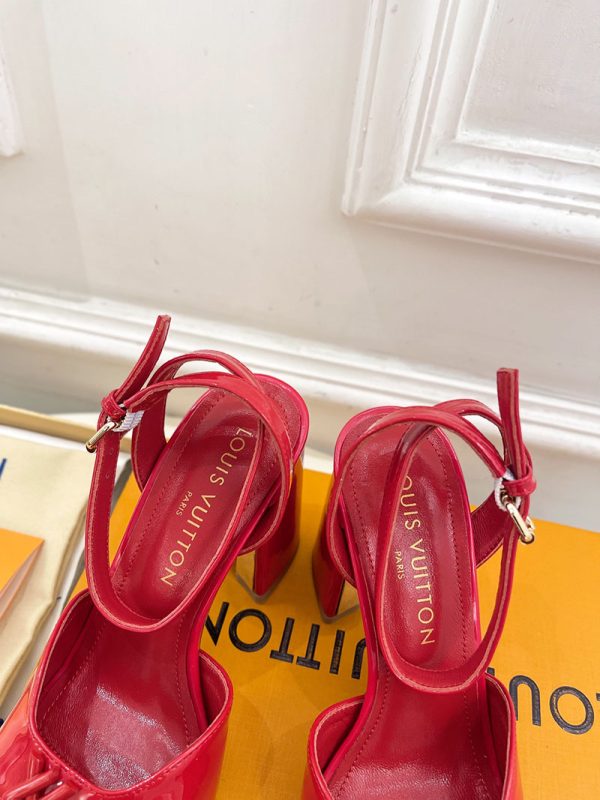 ルイヴィトン 靴 LV スイングサンダル レディース レッド lv303438 N品 サンダル ヒール 可愛い - 画像 (5)