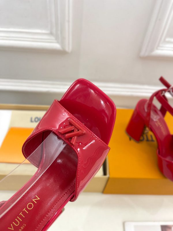 ルイヴィトン 靴 LV スイングサンダル レディース レッド lv303438 N品 サンダル ヒール 可愛い - 画像 (4)
