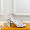 ルイヴィトン 靴 LV スイングサンダル レディース マルチカラー lv303440 N品 サンダル ヒール 可愛い - 画像 (9)