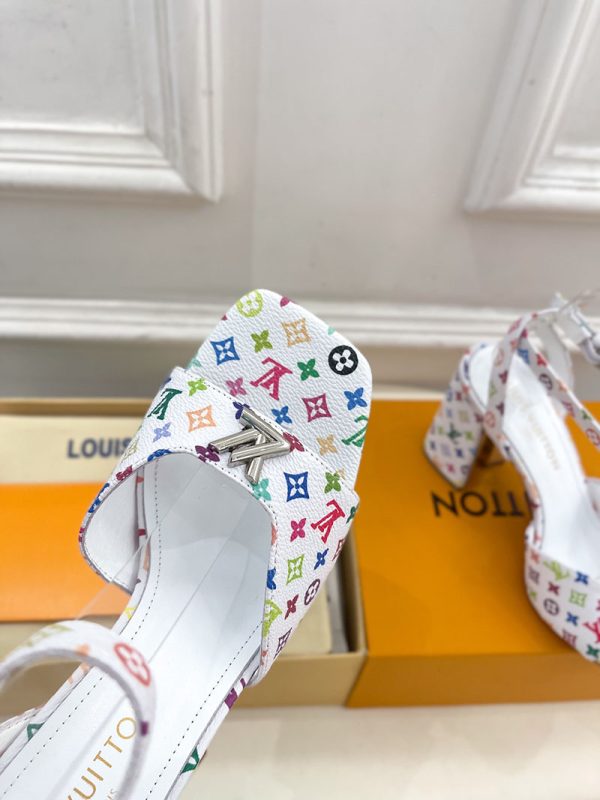 ルイヴィトン 靴 LV スイングサンダル レディース マルチカラー lv303440 N品 サンダル ヒール 可愛い - 画像 (5)