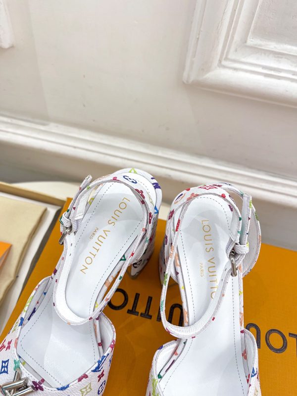 ルイヴィトン 靴 LV スイングサンダル レディース マルチカラー lv303440 N品 サンダル ヒール 可愛い - 画像 (4)