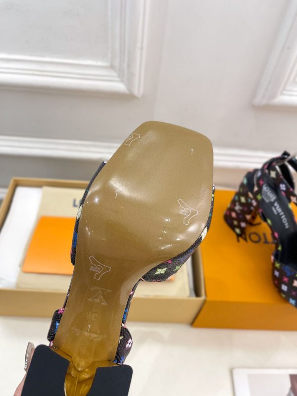 ルイヴィトン 靴 LV スイングサンダル レディース マルチカラー lv303441 N品 ヒール サンダル 歩きやすい ブランド - 画像 (2)