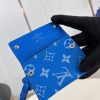 LOUIS VUITTON カードケース ポルト カルト オンストラップ モノグラムキャンバス M83154 コインケース ブルー - 画像 (5)
