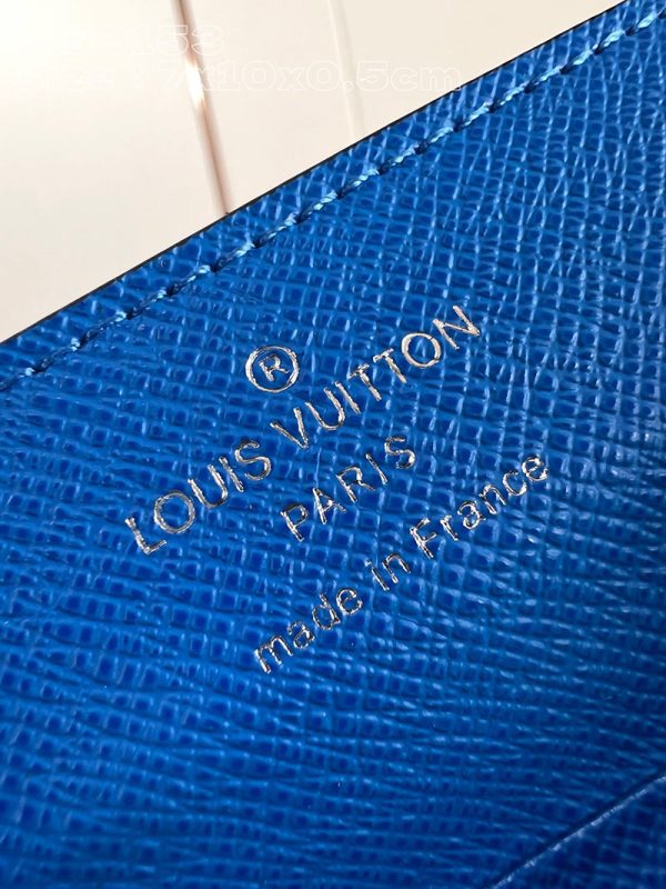 LOUIS VUITTON カードケース ポルト カルト オンストラップ モノグラムキャンバス M83154 コインケース ブルー - 画像 (4)