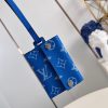 LOUIS VUITTON カードケース ポルト カルト オンストラップ モノグラムキャンバス M83154 コインケース ブルー - 画像 (2)