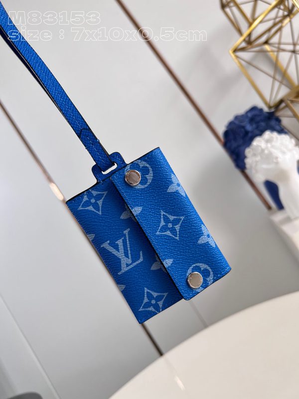 LOUIS VUITTON カードケース ポルト カルト オンストラップ モノグラムキャンバス M83154 コインケース ブルー - 画像 (2)