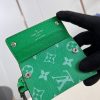 LOUIS VUITTON カードケース ポルト カルト オンストラップ モノグラムキャンバス M83153 緑 カード入れ パスケース 定期入れ ストラップ付 - 画像 (3)
