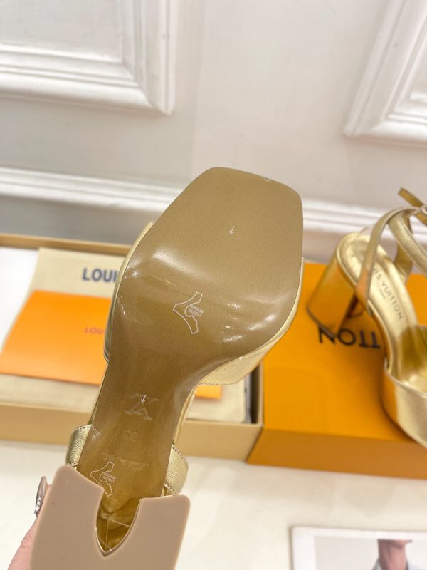 ルイヴィトン 靴 LV スイングサンダル レディース ゴールド lv303444 N品 サンダルブランド 高級 レディース - 画像 (2)